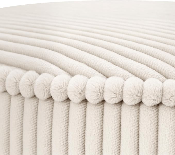 Beige Striped Velvet