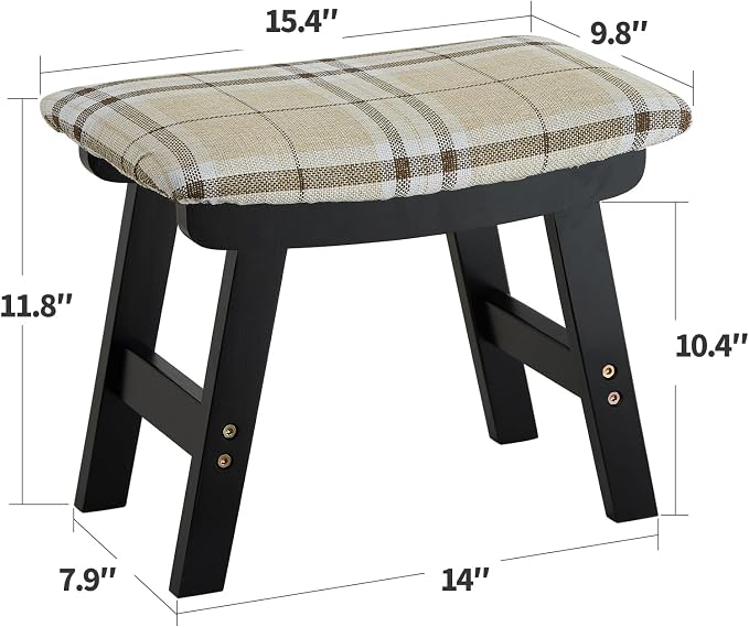 Black Legs - Stripes Stool Surface