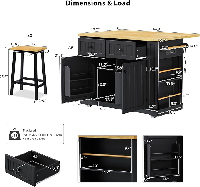 Black Set With 2 Bar Tools