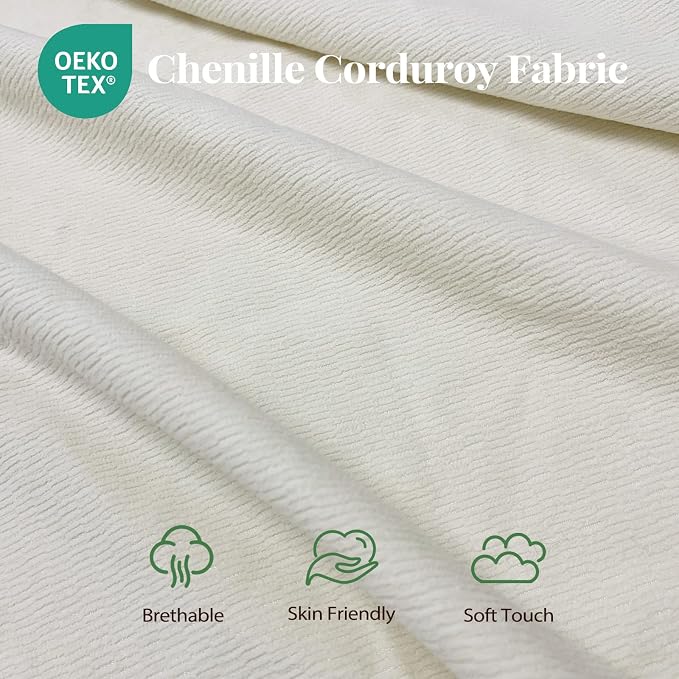Chenille Corduroy - Cream White