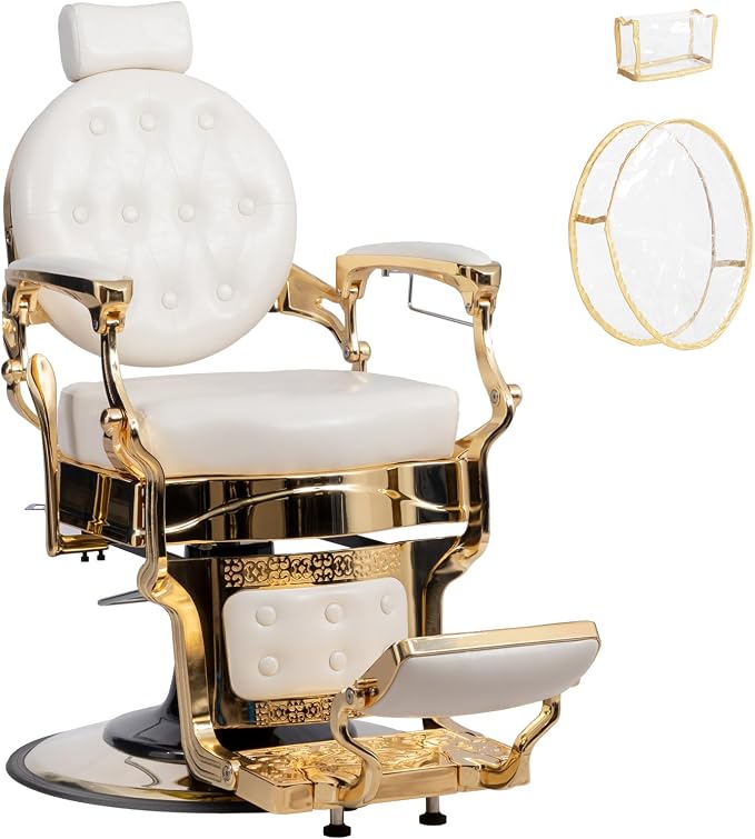 White With Gold Frame