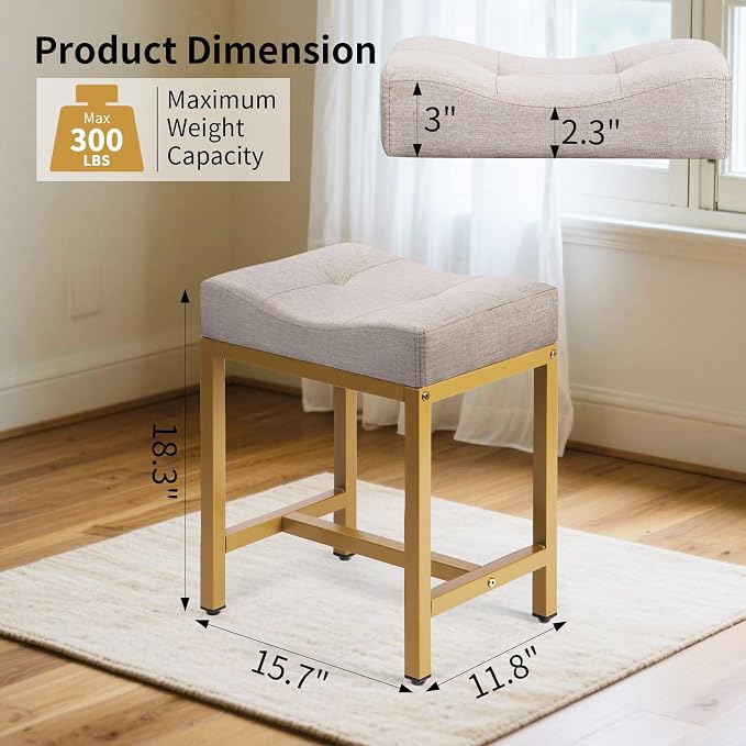 Linen Light Brown & Gold
