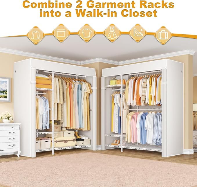 White Rack With White Cover