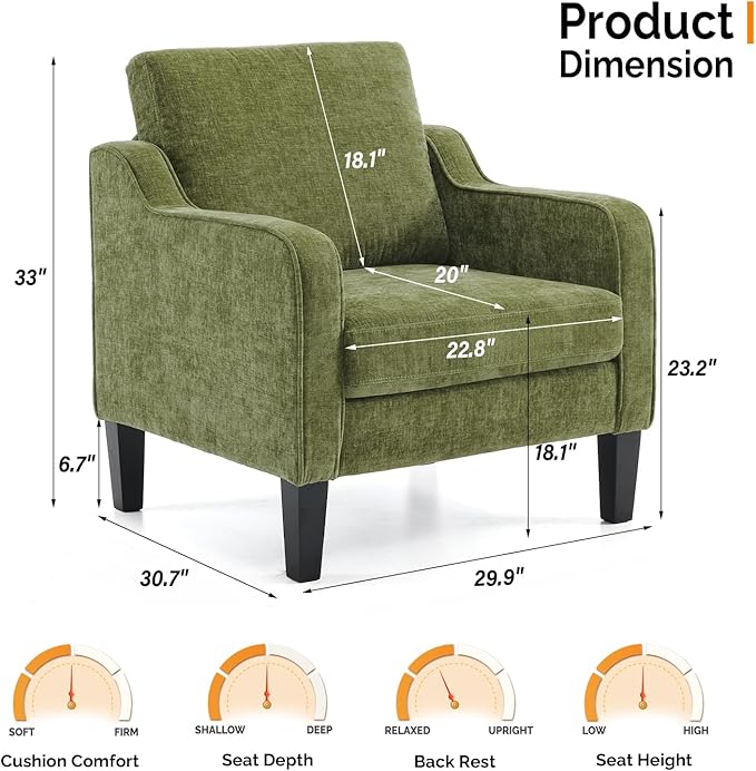 Olive Green Chenille