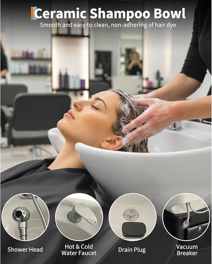 White Ceramic Shampoo Bowl