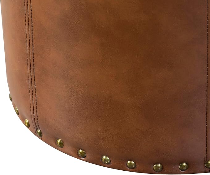 Brown Leather With Tray Lid