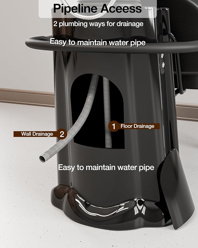 Black(Waterfall shower head)