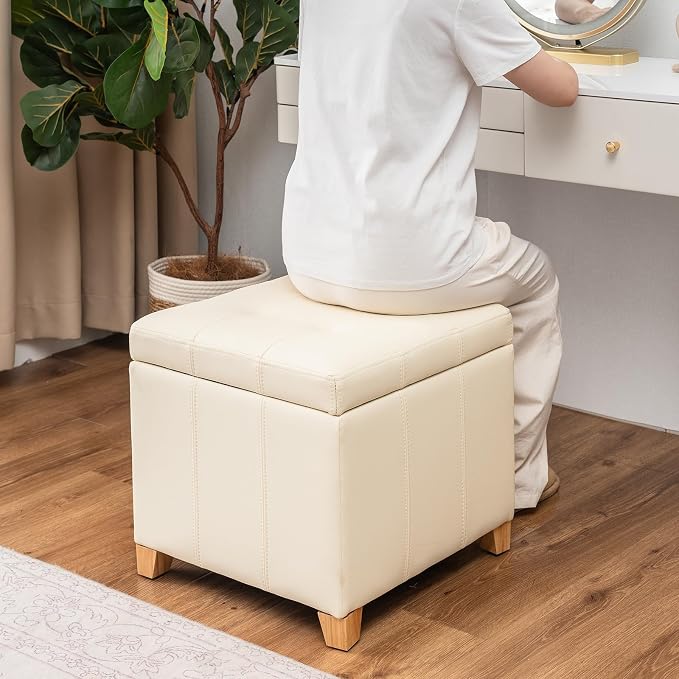 Style4 Beige Faux Leather