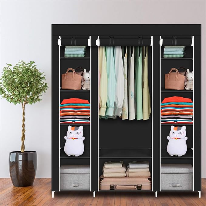 150x45x175cm, Black-h