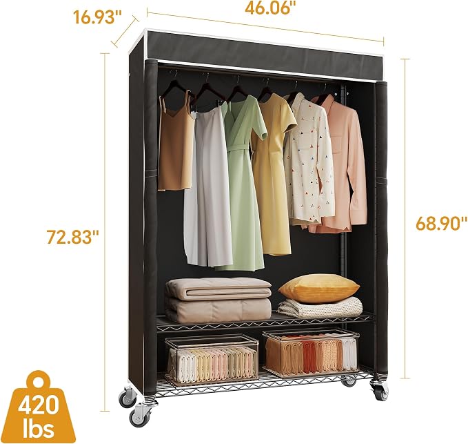 Black Rack with Black Cover