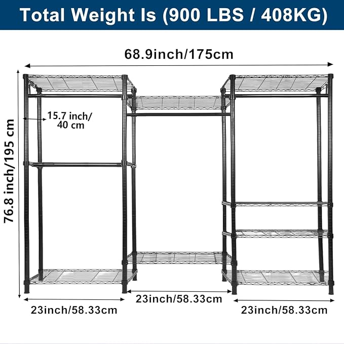 69 x 16 x 76 inch