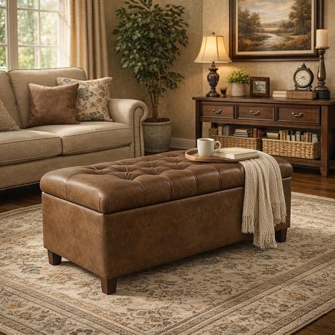 Distressed Brown Faux Leather