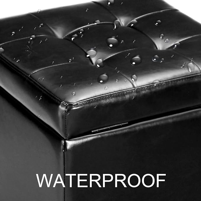 Leather Black With Wood Legs