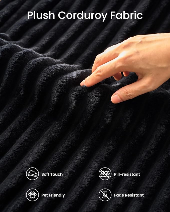 Black (Plush Corduroy Fabric)