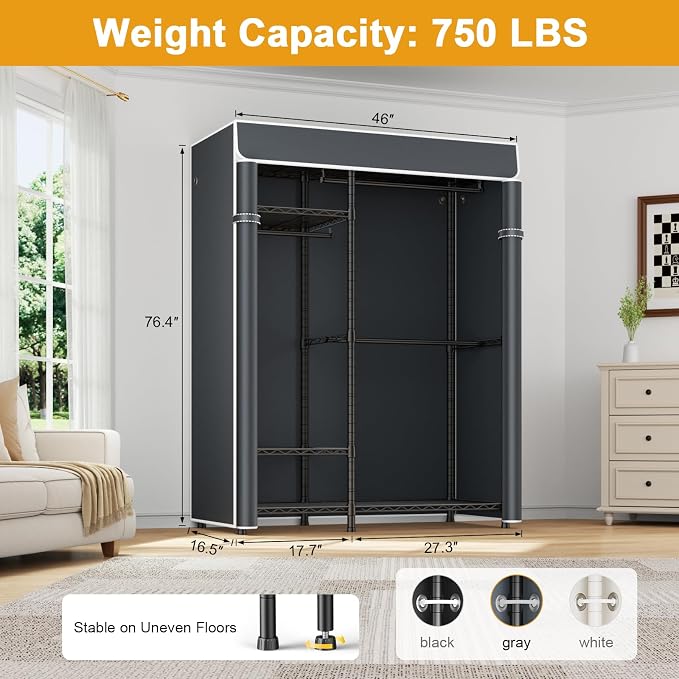 Black Rack With Gray Cover