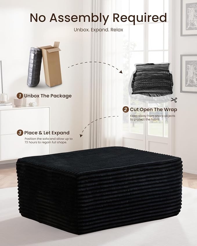 Black (Plush Corduroy Fabric)
