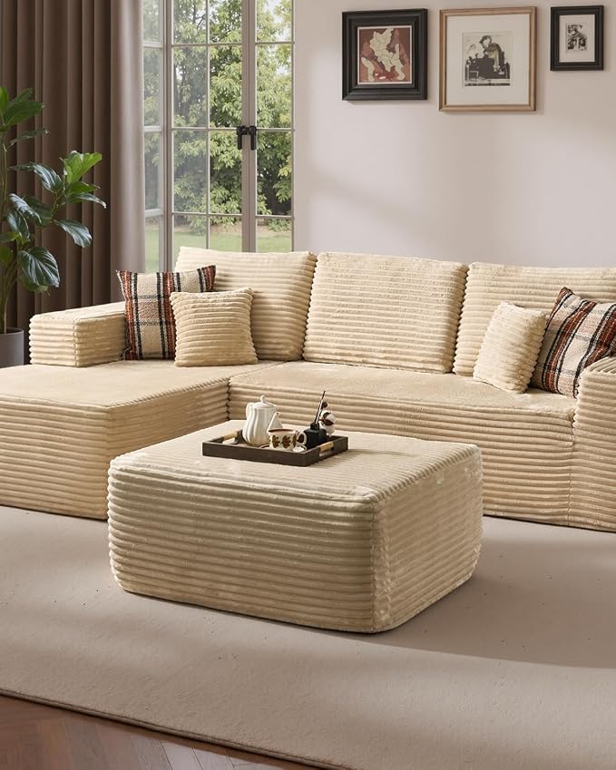 Beige (Plush Corduroy Fabric)