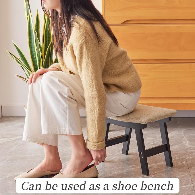 Black Stool Legs - Beige Surface