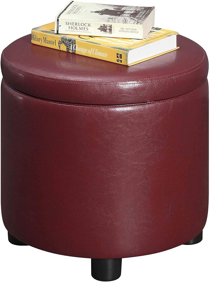 Burgundy Faux Leather