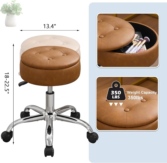 Brown With Storage and Wheels