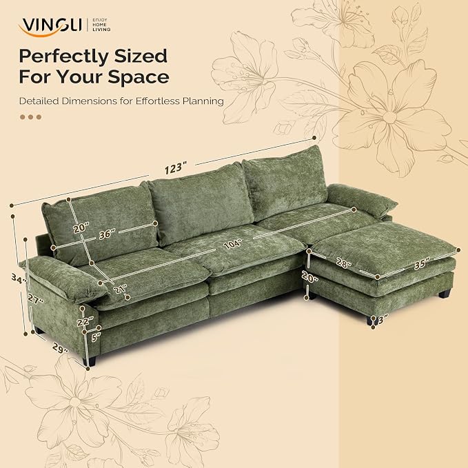 Chenille Olive Green