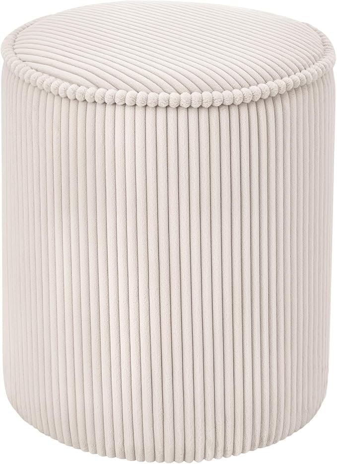 Beige Striped Velvet