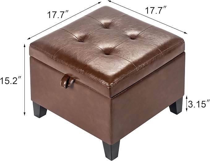 Style2 Faux Leather Coffee