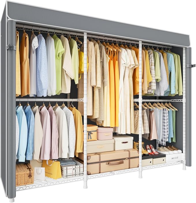 White Rack With Grey Cover