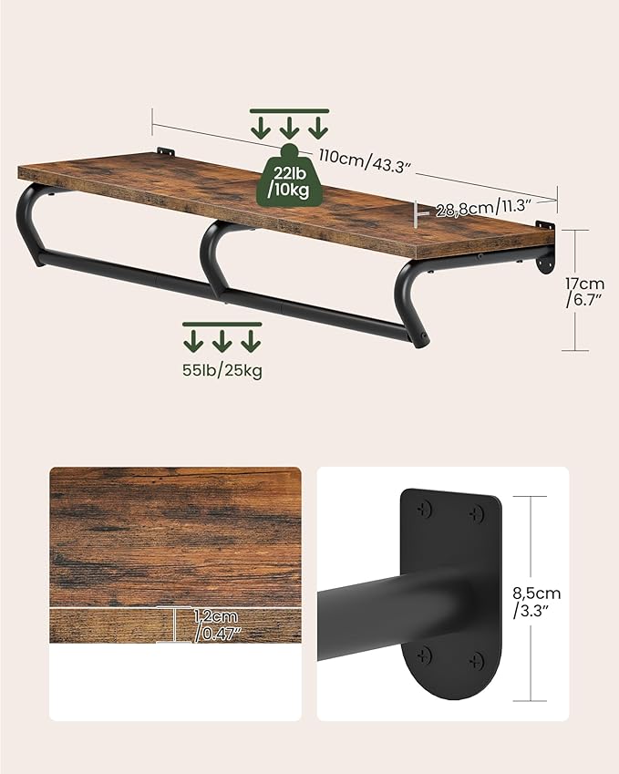 Rustic Brown, Black