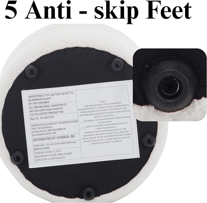 Round, Sherpa- White
