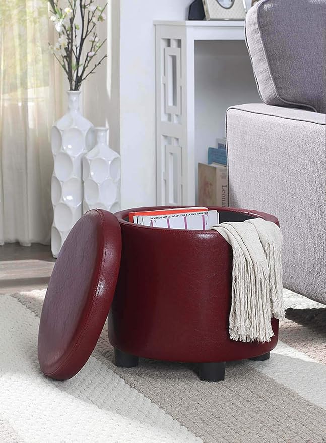 Burgundy Faux Leather