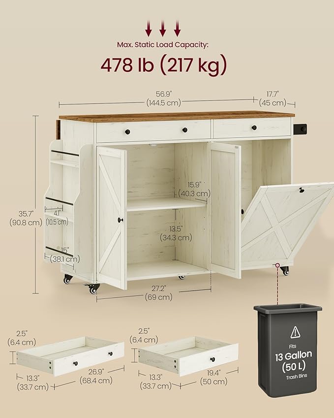 Rustic White + Honey Brown