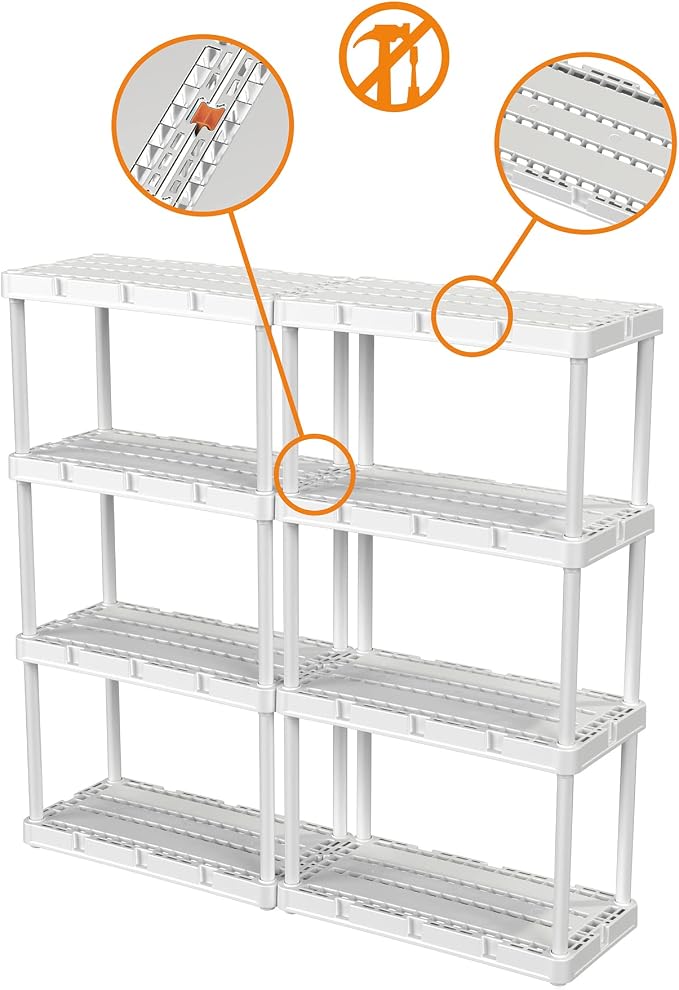 4 Shelf - White