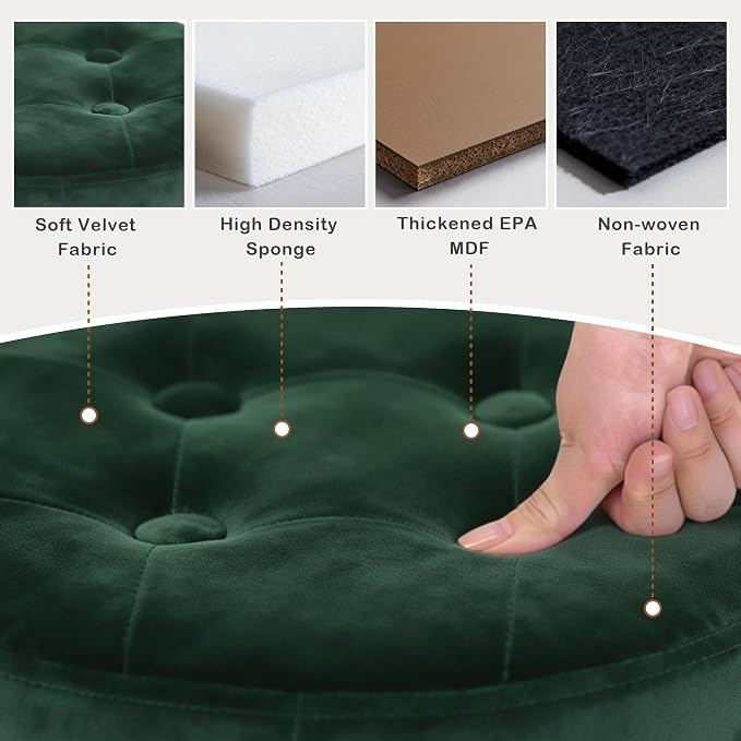 2pcs Velvet Green