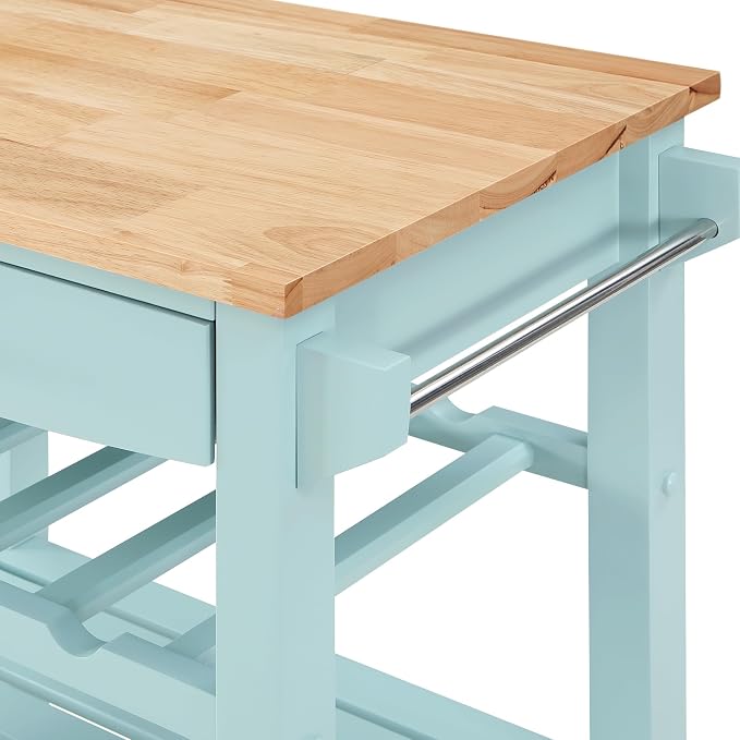 Sea Foam Blue/Butcher Block