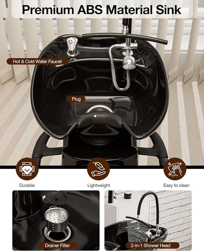 Black(Waterfall shower head)