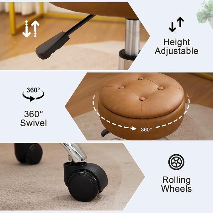 Brown With Storage and Wheels