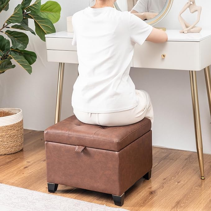 Style3 Rust Brown Faux Leather