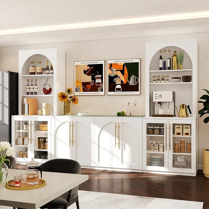 Arched Entertainment Center - White