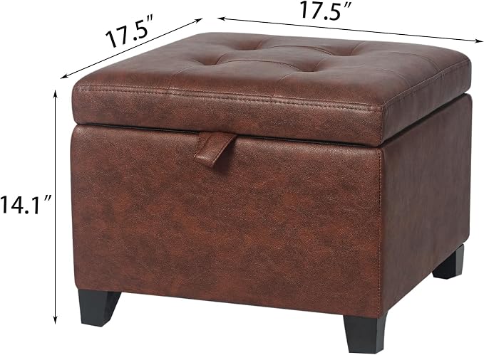 Leather Reddish Brown With Wood Legs
