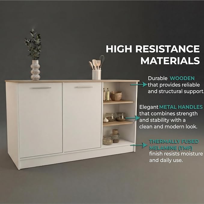 White / Natural Oak