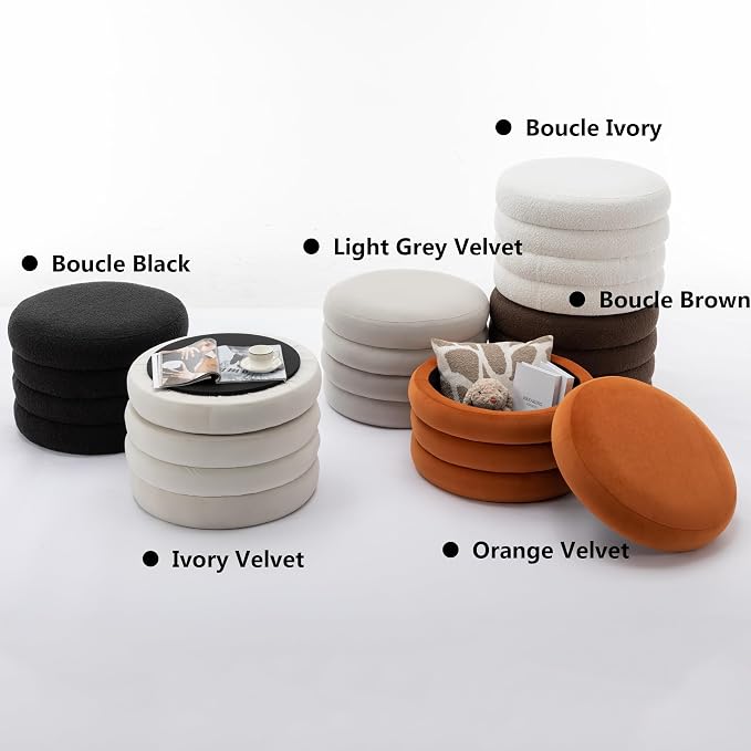 Boucle Black With Storage