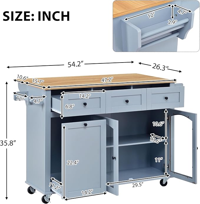 Blue Gray+walnut