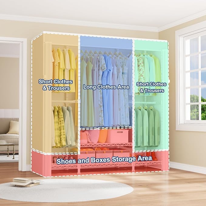White Rack with Beige Cover