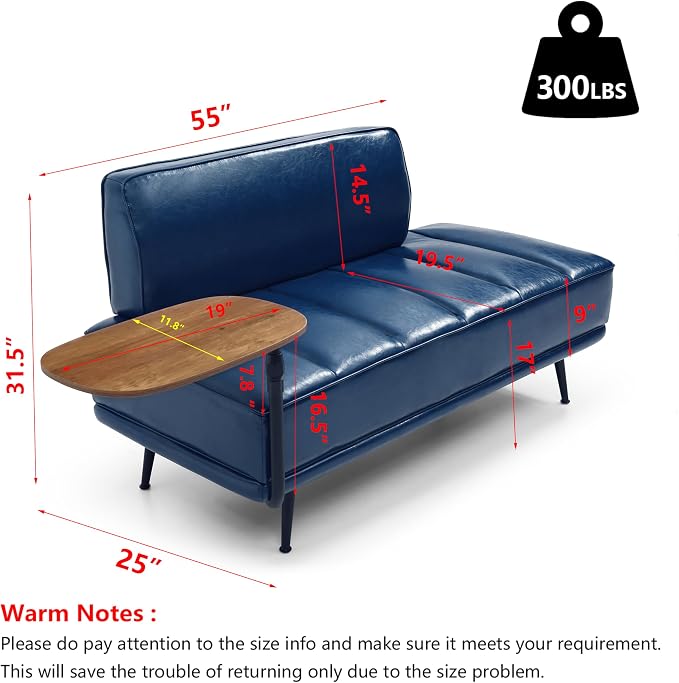 Blue Pu Leather