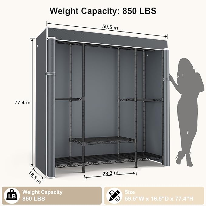 Black Rack with Gray Cover