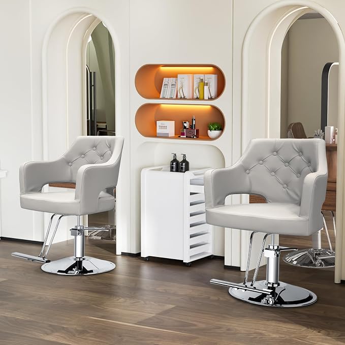 Gray With Button Tufted
