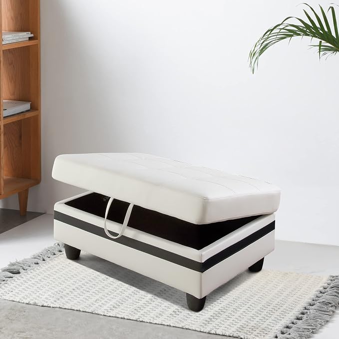 White and Black Pu Leather