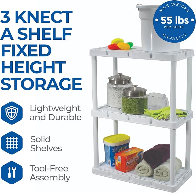 3 Shelf - White