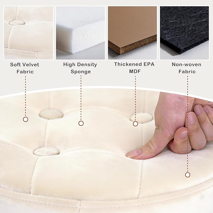 2pcs Velvet Beige